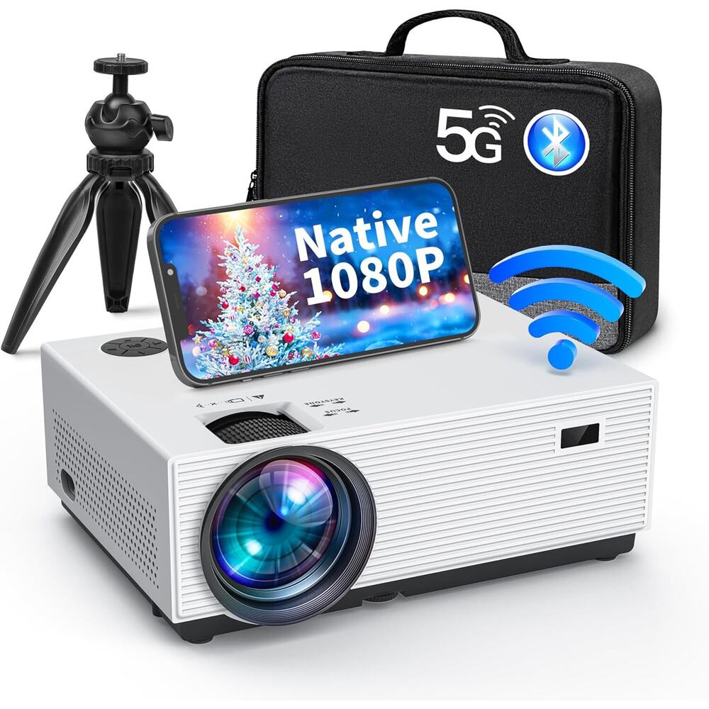 Projector with WiFi and Bluetooth, 5G WiFi Native 1080P - 9500L - 4K